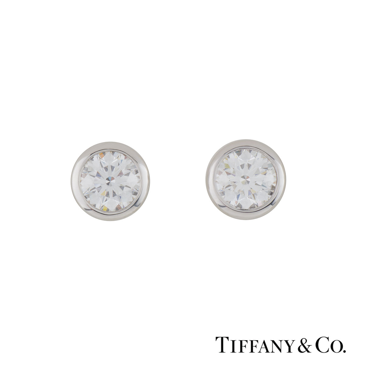 tiffany & co white gold earrings